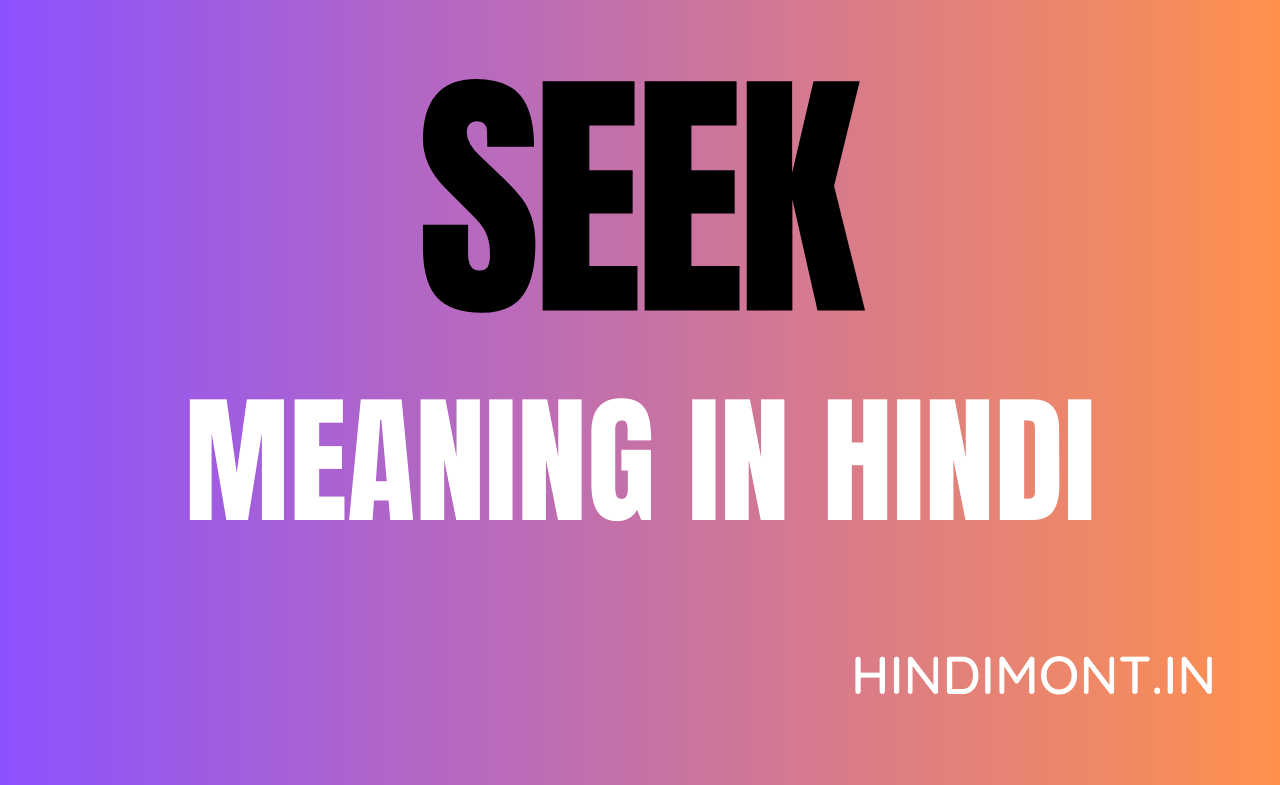 Seek meaning in hindi